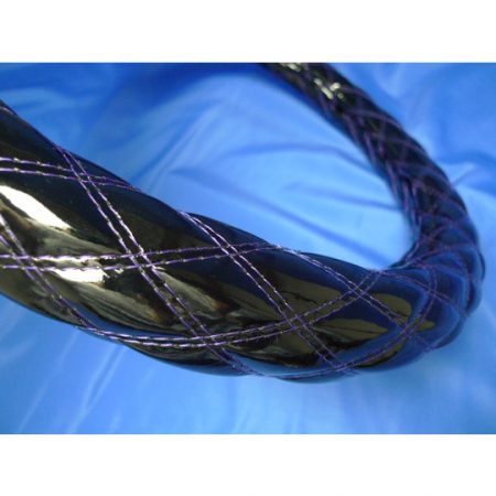 キルトハンドルカバーブラック紫糸