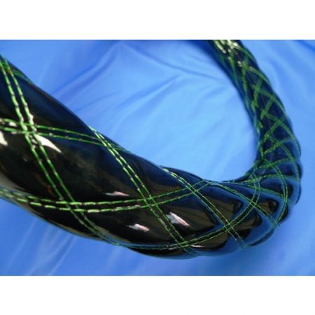 キルトハンドルカバーブラック緑糸