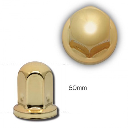 丸型ナットカバー(ナットキャップ)　ISO 33mm　10個入り　ゴールドメッキ