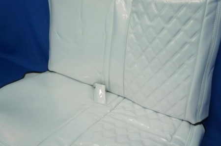 【特価品】ブルーテックキャンター標準用　月光ZEROダブル　シートカバー　中席助手席のみ　ホワイト